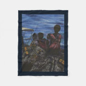 Waar is papa? Harbor Island Fleece Deken (Voorkant)