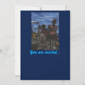 Waar is papa? Harbor Island Magnetische Uitnodiging (Voorkant)