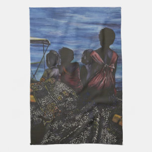 Waar is papa? Harbor Island Theedoek