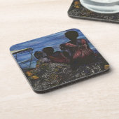 Waar is papa? Harbour Island, Bahamas Drankjes Onderzetter (Linkerzijde)