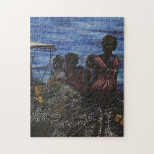 Waar is papa? Harbour Island, Bahamas Legpuzzel