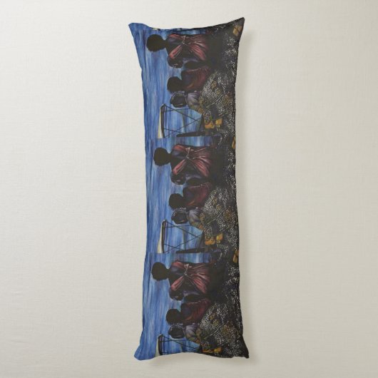 Waar is papa? Harbour Island, Bahamas Lichaamskussen (Achterkant (Verticaal))