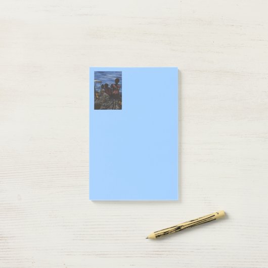 Waar is papa? Harbour Island, Bahamas Post-it® Notes (Op bureau)