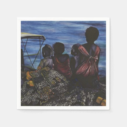 Waar is papa? Harbour Island, Bahamas Servetten (Voorkant)