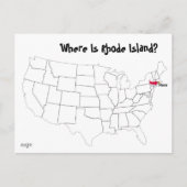 Waar is Rhode Island? Briefkaart (Voorkant)