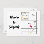 Waar is Saipan? Briefkaart (Voorkant / Achterkant)