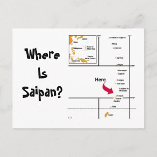 Waar is Saipan? Briefkaart