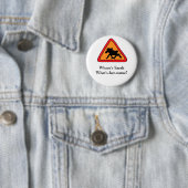 Waar is Sarah What's-her-naam? Ronde Button 5,7 Cm (In situ)