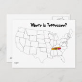 Waar is Tennessee? Briefkaart (Voorkant / Achterkant)