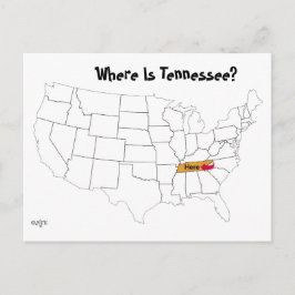 Waar is Tennessee? Briefkaart