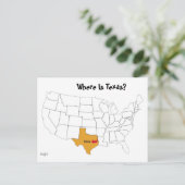 Waar is Texas? Briefkaart (Staand voorkant)