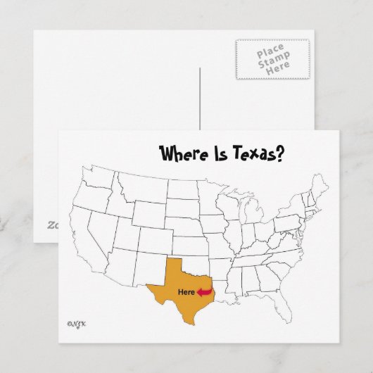 Waar is Texas? Briefkaart (Voorkant / Achterkant)
