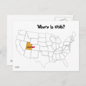 Waar is Utah? Briefkaart (Voorkant / Achterkant)
