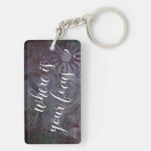 Waar is Uw Nadruk? Rustieke Samenvatting 2 van de Sleutelhanger (achterkant)