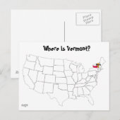 Waar is Vermont? Briefkaart (Voorkant / Achterkant)