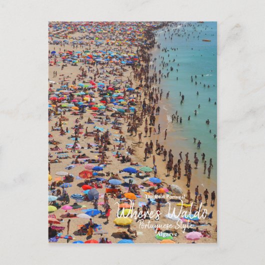 Waar is Waldo-Portugese Style-Algarve Briefkaart (Voorkant)