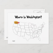 Waar is Washington? Briefkaart (Voorkant / Achterkant)