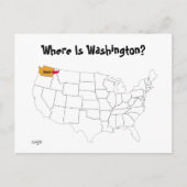 Waar is Washington? Briefkaart (Voorkant)