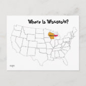 Waar is Wisconsin? Briefkaart (Voorkant)