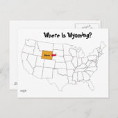Waar is Wyoming? Briefkaart (Voorkant / Achterkant)