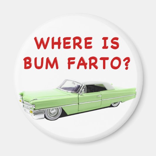 Waar is zwerver farto? magneet (Voorkant)