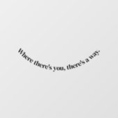 "Waar je bent, er is een manier" Mirror Cling Raamsticker (Vel)