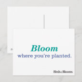 Waar je bent gepland briefkaart (Voorkant / Achterkant)