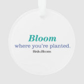 Waar je bent gepland ornament (achterkant)