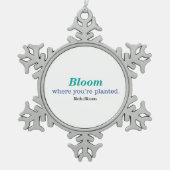 Waar je bent gepland tin sneeuwvlok ornament (Voorkant)