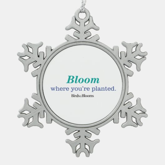 Waar je bent gepland tin sneeuwvlok ornament (Voorkant)