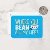 Waar je een grappige woordspeling Valentijnsdag be Notitiekaartje (Voorkant / Achterkant in situ)