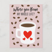Waar je een koffie Valentijnsdag-groet bent Feestdagenkaart (Voorkant)