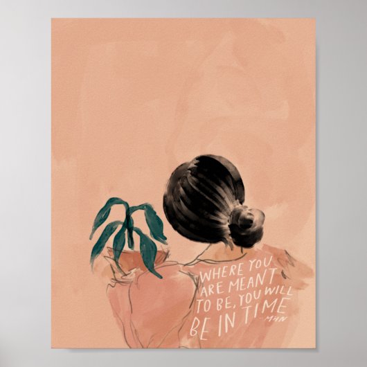 "Waar je moet zijn, ben je op tijd." Poster (Voorkant)