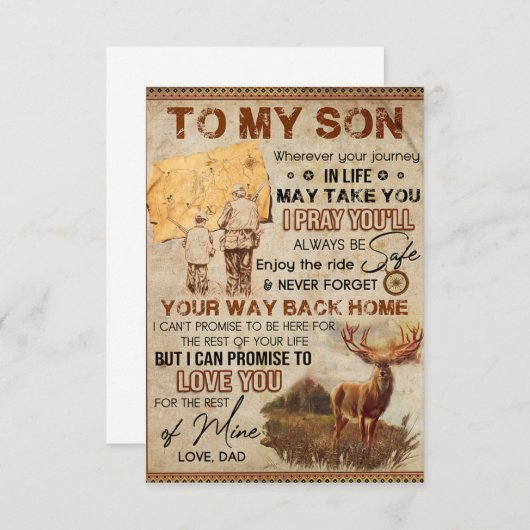 waar je ook bent in je leven - een echte vader die bedankkaart (Voorkant / Achterkant)