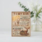 waar je ook bent in je leven - een echte vader die briefkaart (Staand voorkant)