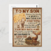 waar je ook bent in je leven - een echte vader die briefkaart (Voorkant / Achterkant)