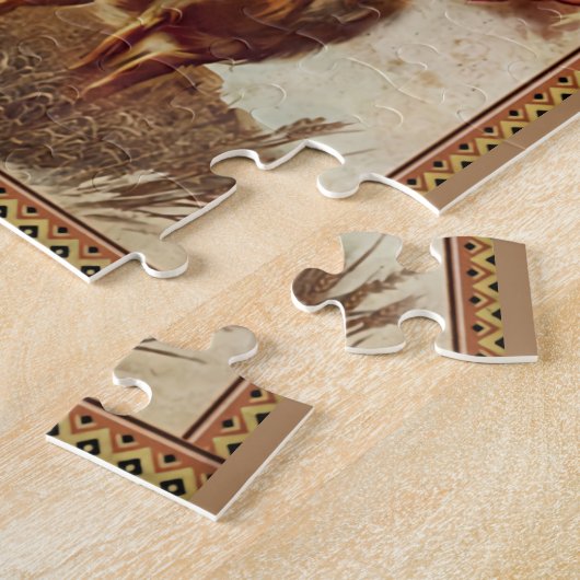 waar je ook bent in je leven - een echte vader die legpuzzel (Zijkant)