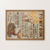 waar je ook bent in je leven - een echte vader die legpuzzel (Horizontaal)