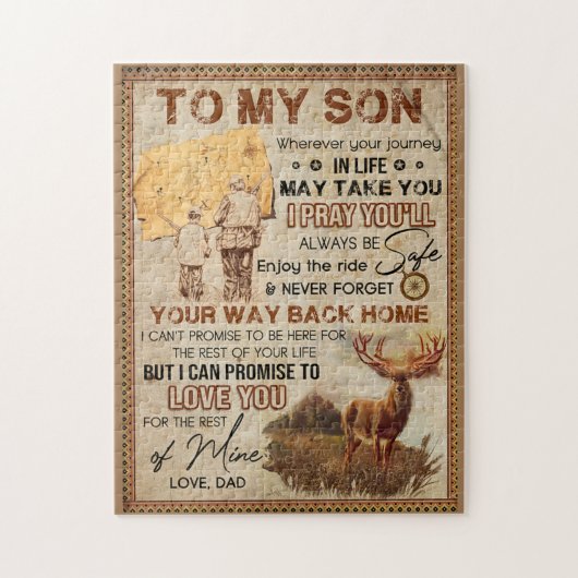 waar je ook bent in je leven - een echte vader die legpuzzel (Verticaal)