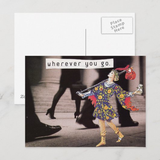 Waar je ook gaat briefkaart (Voorkant / Achterkant)