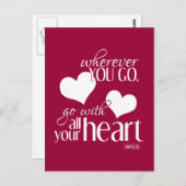 Waar je ook gaat, ga met je hele hart briefkaart (Voorkant / Achterkant)