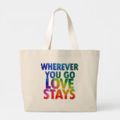 Waar je ook gaat, Love Stays - Jumbo Canvas tas (Achterkant)