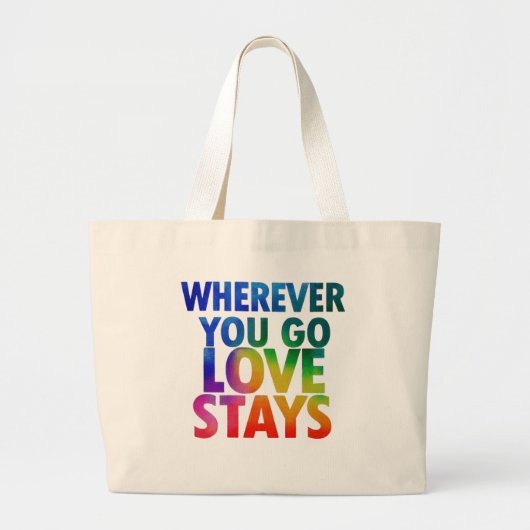 Waar je ook gaat, Love Stays - Jumbo Canvas tas (Voorkant)