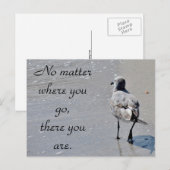 "Waar je ook heen gaat - daar ben je" Briefkaart (Voorkant / Achterkant)