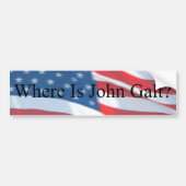WAAR JOHN GALT-FLAG IS BUMPERSTICKER (Voorkant)