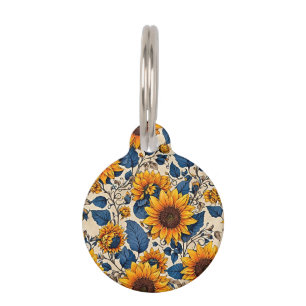 Waar Joy Meets Veiligheid : Stralende Zonnebloem Huisdierpenning