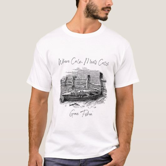 Waar kalmte en vangst samenkomen t-shirt (Voorkant)
