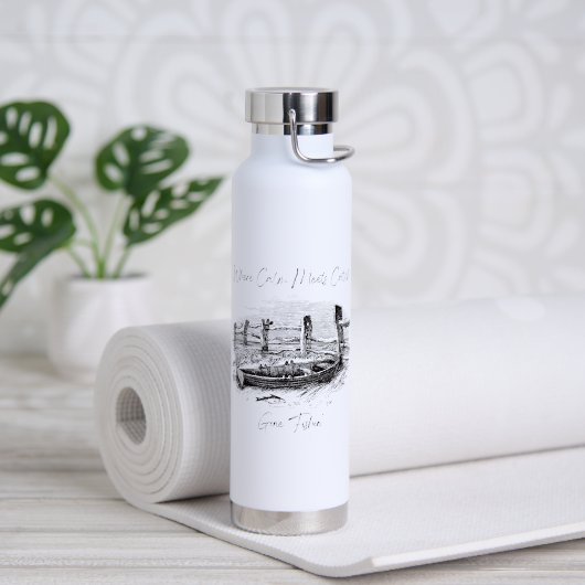 Waar kalmte en vangst samenkomen waterfles (Yoga (Gedraaid) )