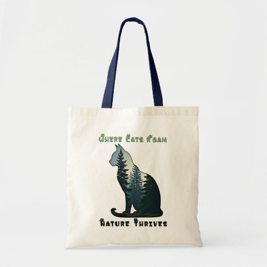Waar Katten Zwerven, Natuur Dijt Kattenbos Kunst Tote Bag (Voorkant)