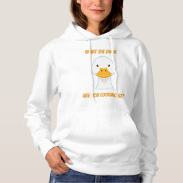 Waar kijk je naar de eend? hoodie